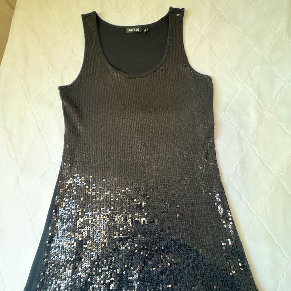 Apt. 9 Black Sequin Sleeveless Top